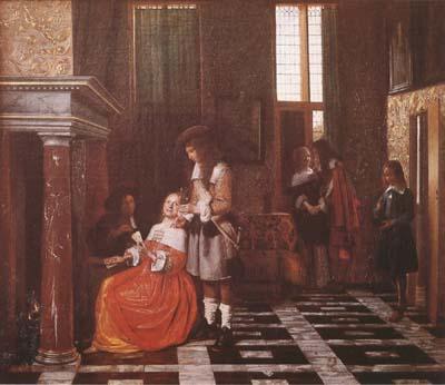 Pieter de Hooch The Card-Players (mk08) oil painting image